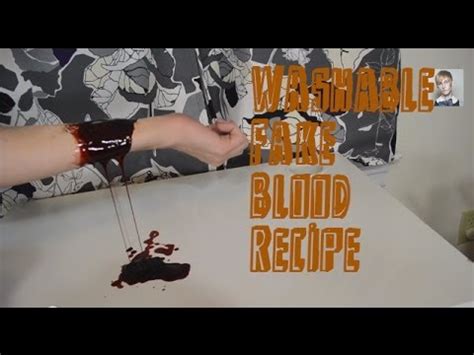 make fake blood that doesn t stain clothes|non staining blood recipe.